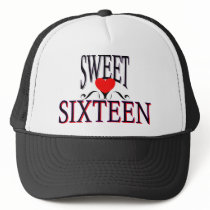 Sweet 16 Birthday Gear Mesh Hats