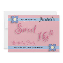 Sweet 16 Birthday Invitation