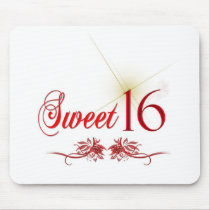Sweet 16 Birthday mousepads by perfectpostage Sweet 16 Birthday mousepads