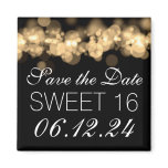 Sweet 16 Birthday Party Gold Bokeh Lights Fridge Magnets