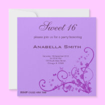 Sweet 16 Birthday Party invitations