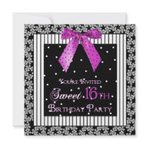 SWEET 16 BIRTHDAY PARTY INVITATION