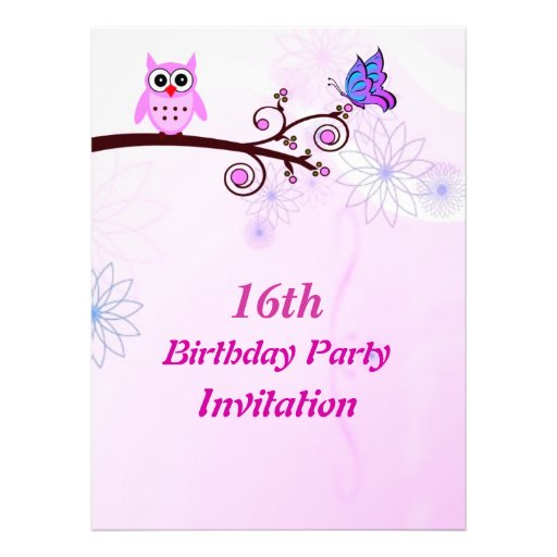 Sweet 16 Birthday Party Invitation