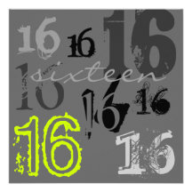 Sweet 16 Birthday Party Invitations