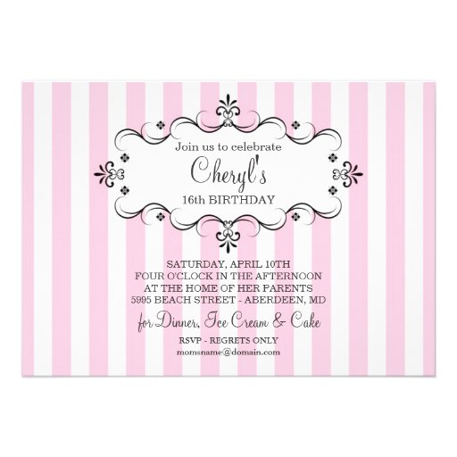 Sweet 16 Birthday Party Invitations with Photo