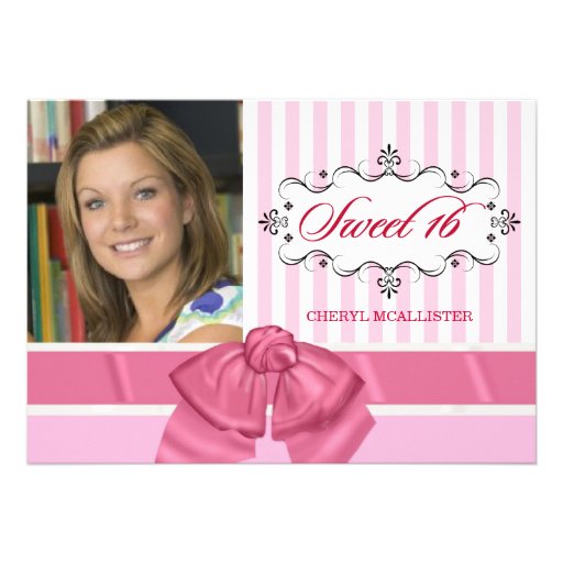 Sweet 16 Birthday Party Invitations with Photo