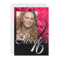 Sweet 16 Birthday Party Photo invitation