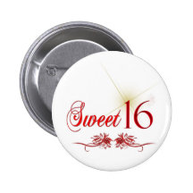 Sweet 16 Birthday Pinback Button