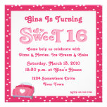 Sweet 16 Car Heart Invitations