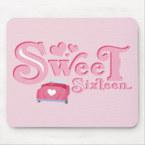 Sweet 16 Car Heart Mouse Pads