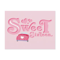 Sweet 16 Car Heart Postcards