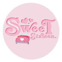 Sweet 16 Car Heart Sticker