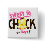 Sweet 16 Chick 1 Button