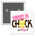 Sweet 16 Chick 1 Button