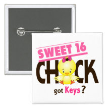Sweet 16 Chick 1 Button