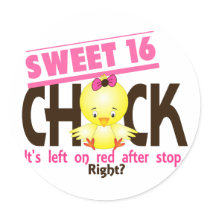 Sweet 16 Chick 2 Stickers