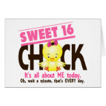 Sweet 16 Chick 3 Greeting Card