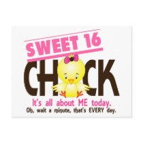 Sweet 16 Chick 3 Post Cards
