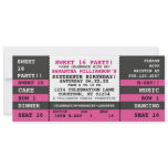 Sweet 16 Concert Ticket Invitation