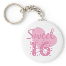 Sweet 16 Confetti Keychain