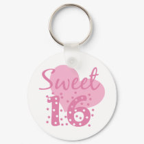 Sweet 16 Confetti Keychain