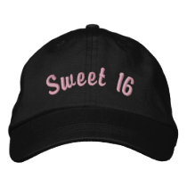 Sweet 16 Embroidered Hat embroidered hats by stitchshop Sweet 16 Embroidered Hat embroidered hats