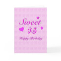 Sweet 16 Happy Birthday cards