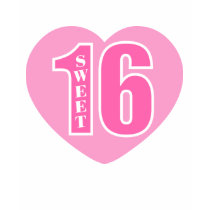 Sweet 16 (Heart) t-shirts