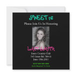 SWEET 16 Invititation invitations
