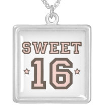 Sweet 16 Jersey Necklace