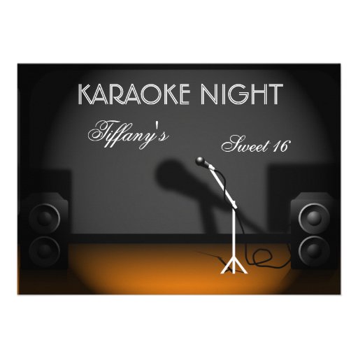 Sweet 16 karaoke night party Invitation