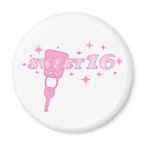 Sweet 16 Key Fridge Magnet