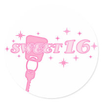 Sweet 16 Key Sticker