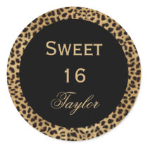 Sweet 16 Leopard Sticker