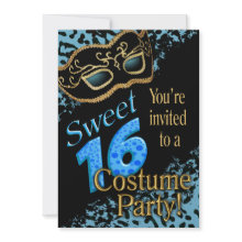 Sweet 16 Masquerade Costume Party invitation