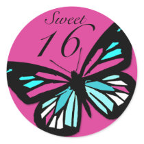 Sweet 16 Matching Butterfly Sticker stickers