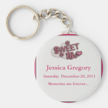 Sweet 16 Party Favors Keychain