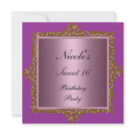 Sweet 16 Party Invitation  pink