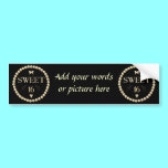Sweet 16 - Pearls on black "velvet" bumper stickers