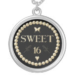 Sweet 16 - Pearls on black "velvet" Necklaces
