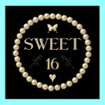 Sweet 16 - Pearls on black "velvet" posters