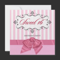 Sweet 16 - Personalized Birthday Party Invitations