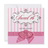 Sweet 16 - Personalized Birthday Party Invitations invitation