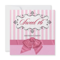 Sweet 16 - Personalized Birthday Party Invitations