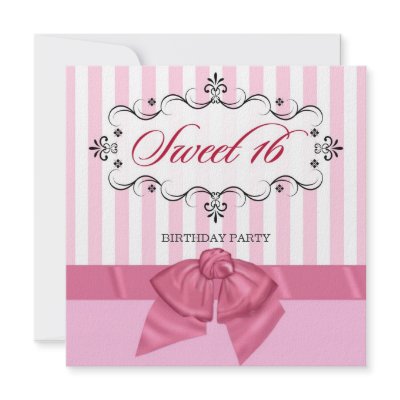Sweet 16 - Personalized Birthday Party Invitations (10-pack)