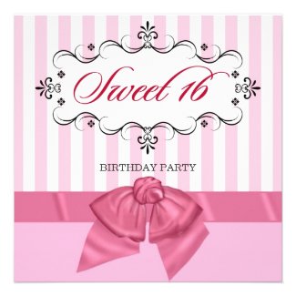 Sweet 16 - Personalized Birthday Party Invitations