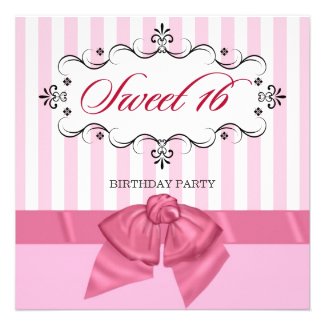 Sweet 16 - Personalized Birthday Party Invitations
