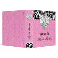Sweet 16 Photo Album leopard Lace Heart Diamond binder