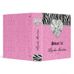 Sweet 16 Photo Album leopard Lace Heart Diamond Vinyl Binder