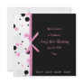 Sweet 16 Pink and Black Polka Dot Invitation